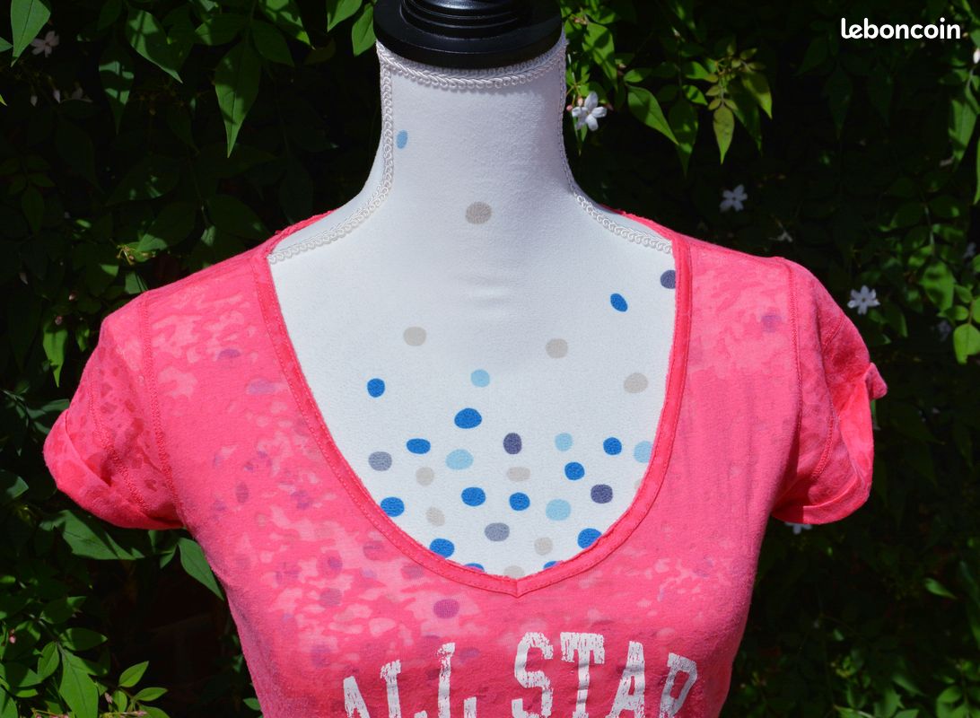 Tshirt Rose fuchsia Converse Taille 36/S (image 2)