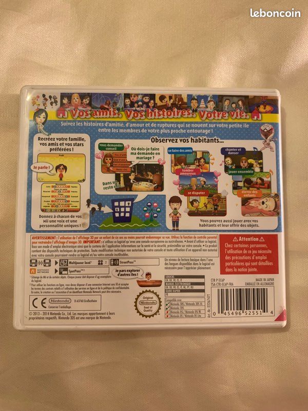 Lot de deux jeux 3DS « TomoDachi Life » et « Les mystères cachés à paris » (image 4)