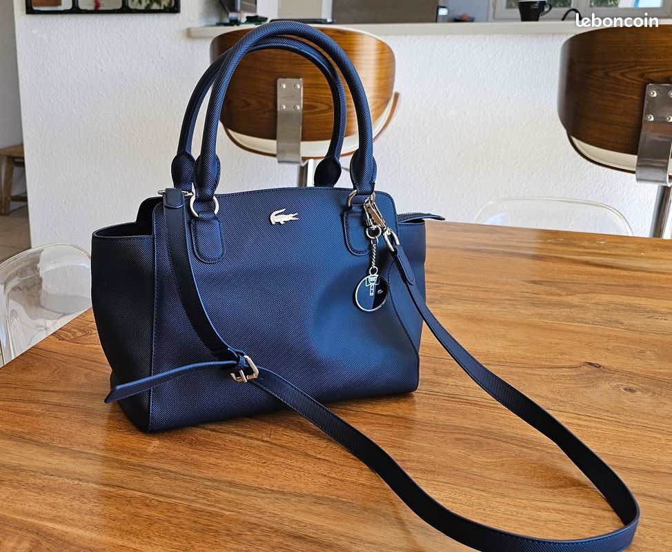Shopping Bag Sac Lacoste Bleu Turquoise Sac à Main Lacoste Bleu