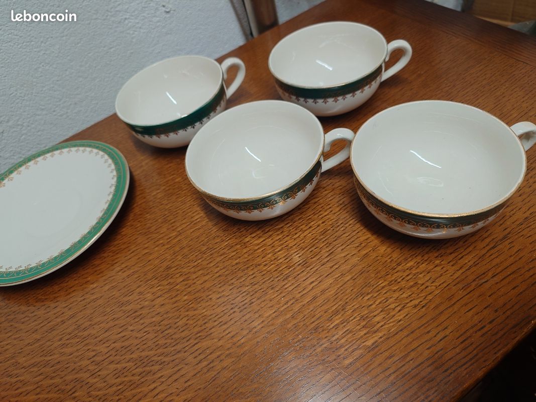 Tasses et soucoupes Sarreguemines France Emery (image 4)