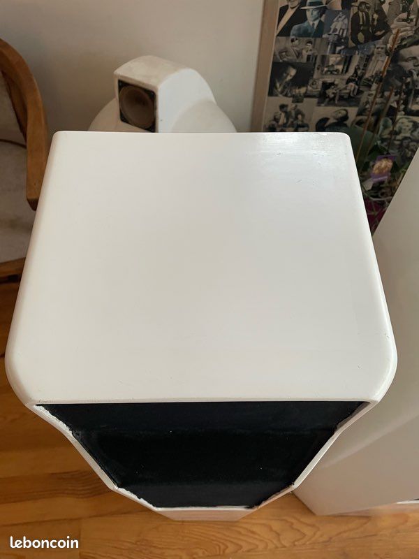 Paire D'enceintes Vintage Elipson 1303 D Space Age, Avec Fil, état Correct