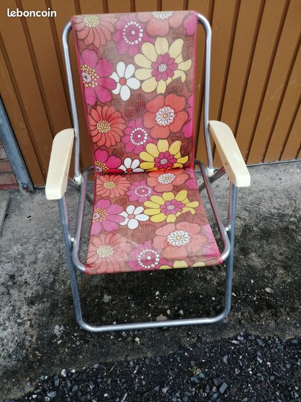 Chaise pliante vintage camping (image 3)