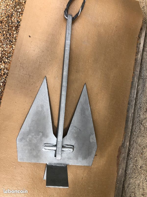 Ancre De Plaque Britany Galvanisée - Pour Bateaux 4 à 12.5m, Acier Résistant