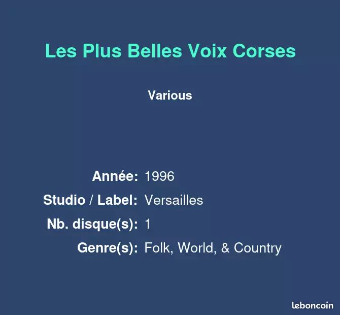 Les Plus Belles Voix Corses - Various (image 2)
