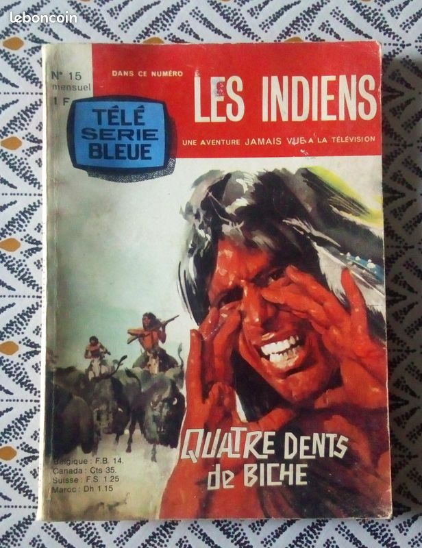 BD Télé Série Bleue n° 15 : Les Indiens 1965. Complet. État correct (image 2)