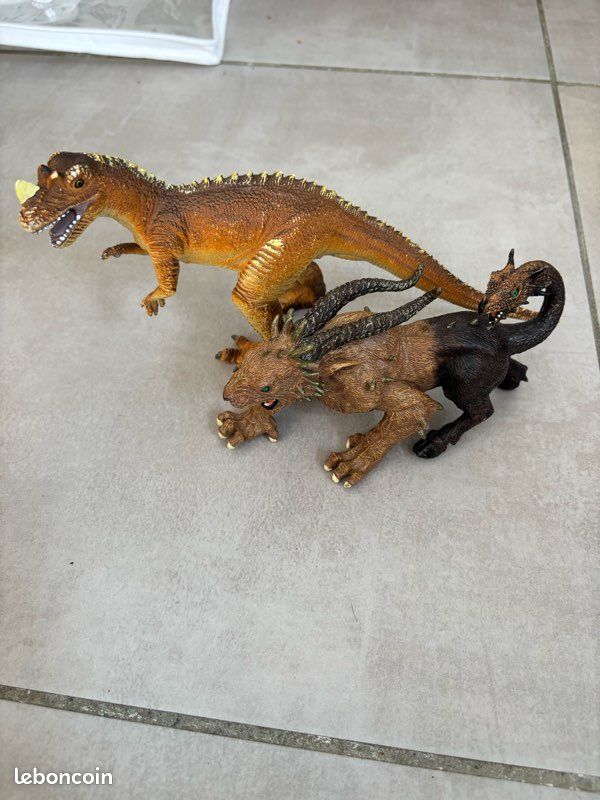 Lot De 38 Figurines Dinosaures Vintage - Papo Et Schleich - Années 80/90