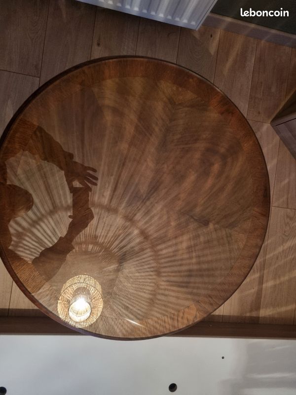 Petite table guéridon en chêne ancienne (image 1)