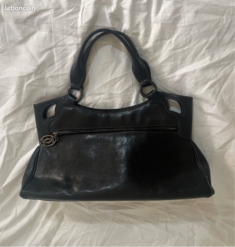 Sac noir cuir Cartier (image 2)