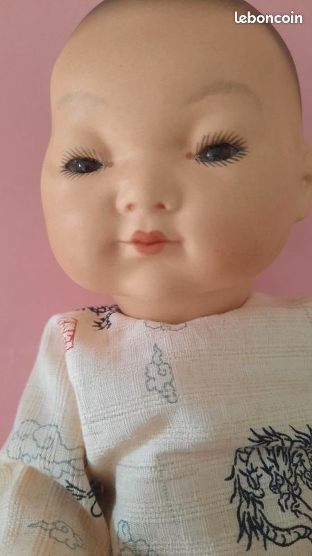 Poupée Armand Marseille - Bébé Asiatique - Porcelaine Allemande