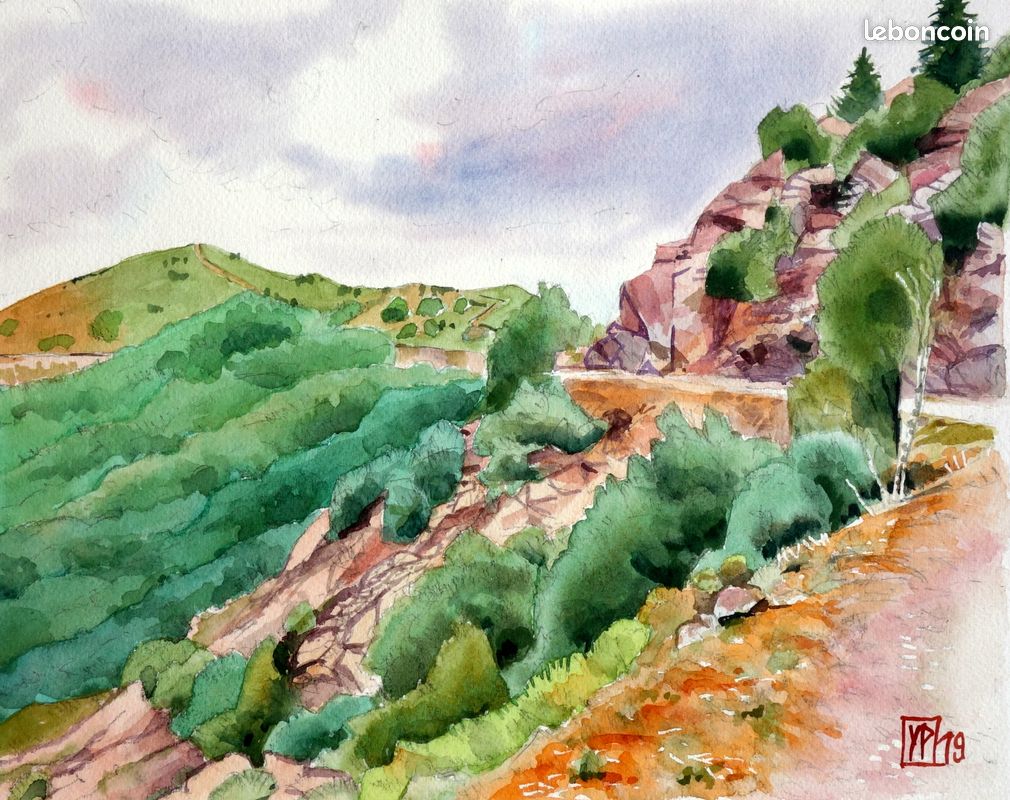 Peintures aquarelle montagne (image 9)