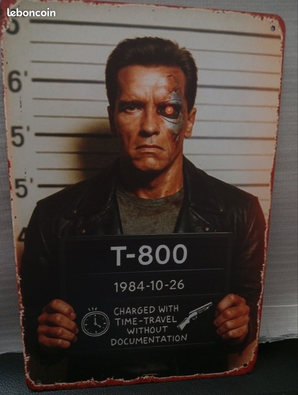 Plaque métal film Terminator Schwarzenegger neuve 20x30cm - Collection