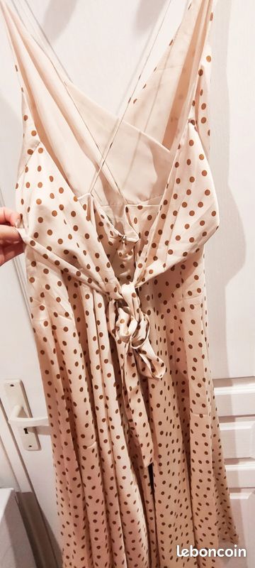 Robe à pois en satin et noeud dans le dos Zara Vêtements