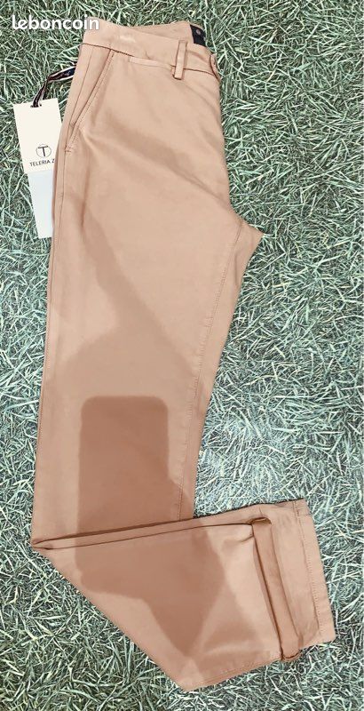 Pantalon Chino Teleria Zed Neuf 🇮🇹 - Sable - Coton & Stretch - T.38/40 (image 4)