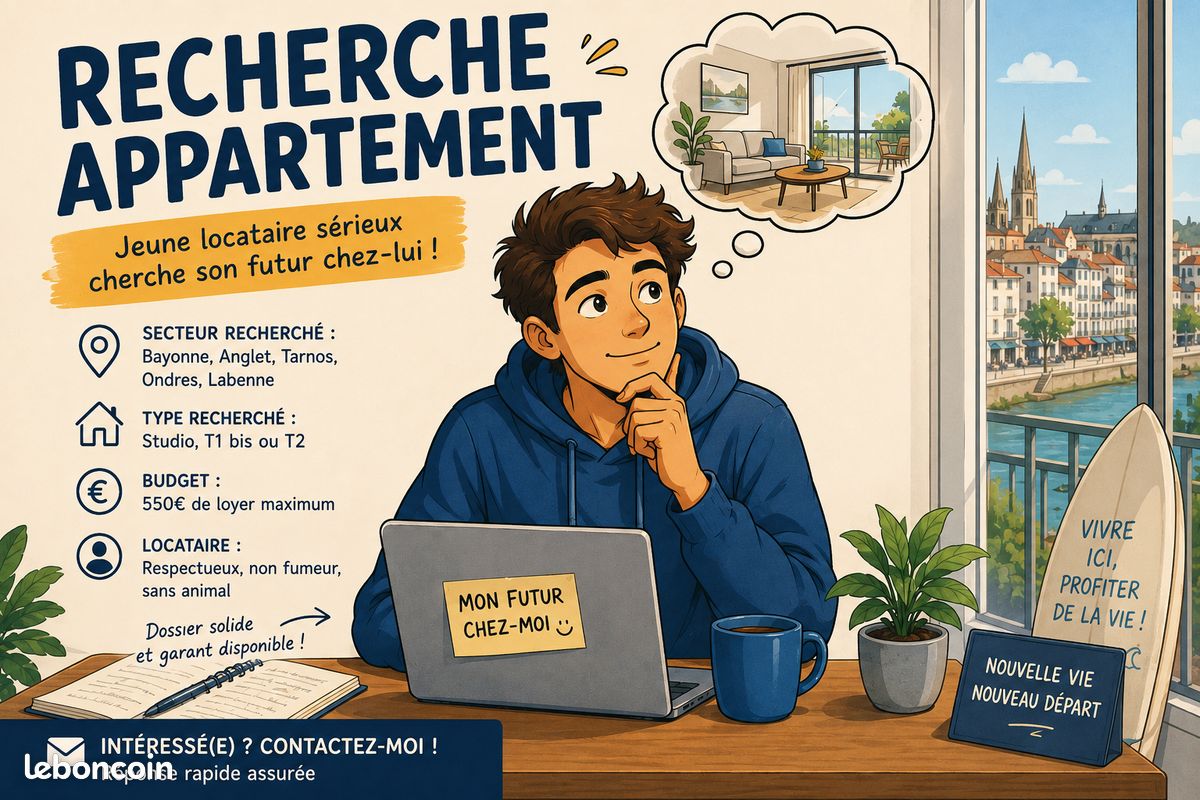 Appartement 2 pièces 30 m² · à Anglet · 30 m² · 500 €/mois