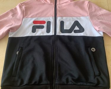 Veste FILA color block rose blanc noir – taille S – très bon