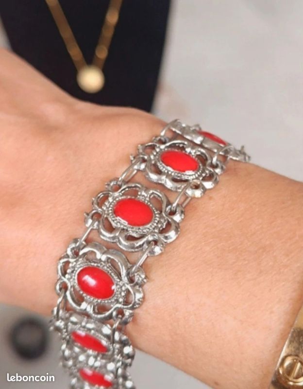 Bracelet En Argent Massif - Poinçon Minerve Et Signature Créateur - Occasion