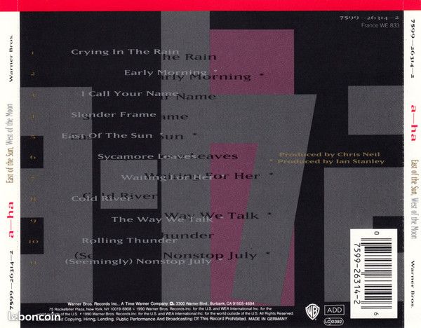 CD A-Ha "East Of The Sun West Of The Moon" (image 2)