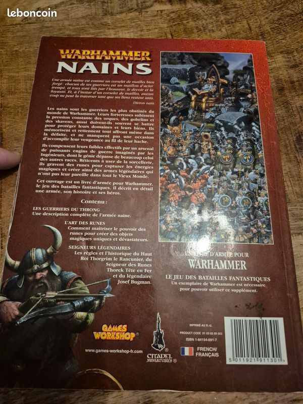 Livre Warhammer armée Nains 2005 (image 2)