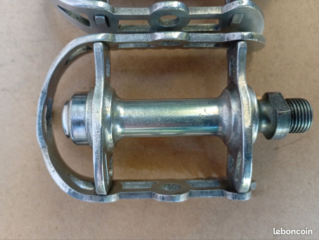 Pédales Vintage Lyotard 46D 14x125 Pour Vélo De Route Ou Course, Aluminium