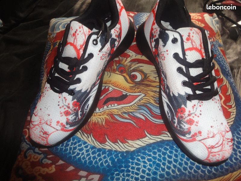 Sneakers Geisha thème médiéval japonais Chaussures