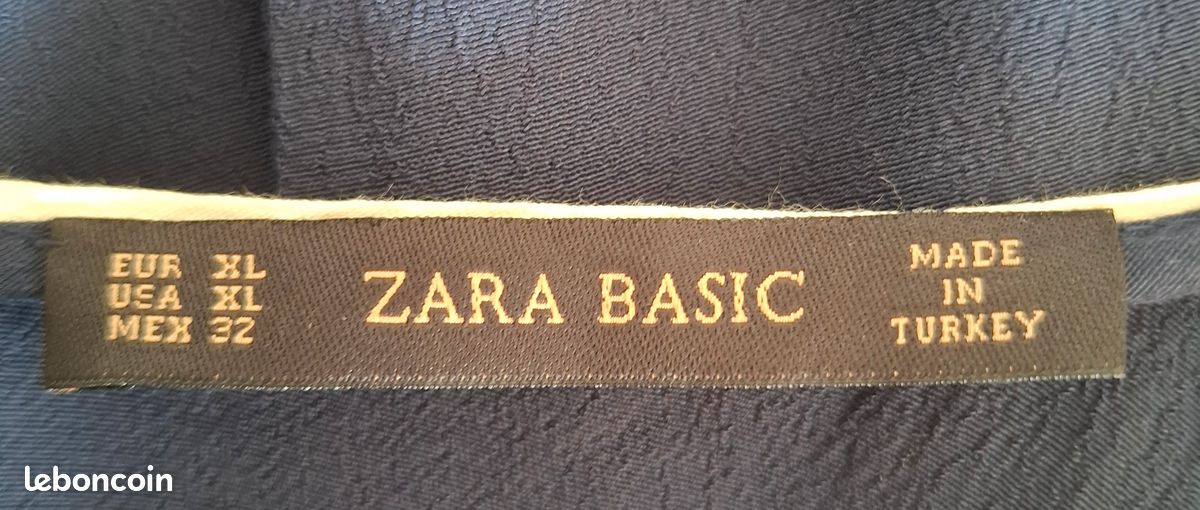Magnifique blouse kimono marine Zara taille 40-42 (image 2)