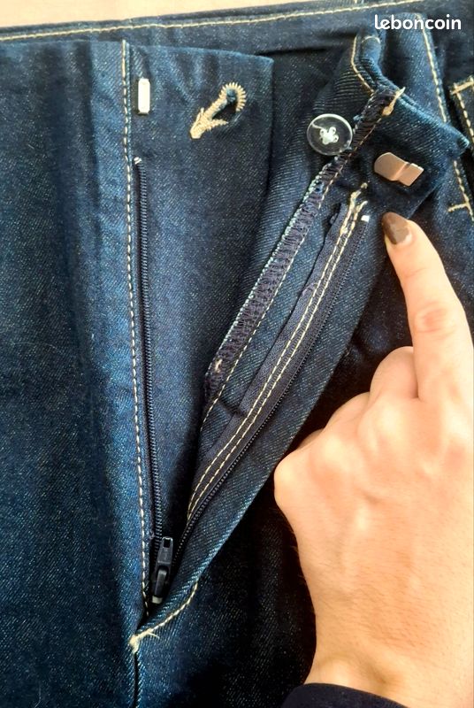 Jupe crayon vintage en jean Taille haute (image 4)