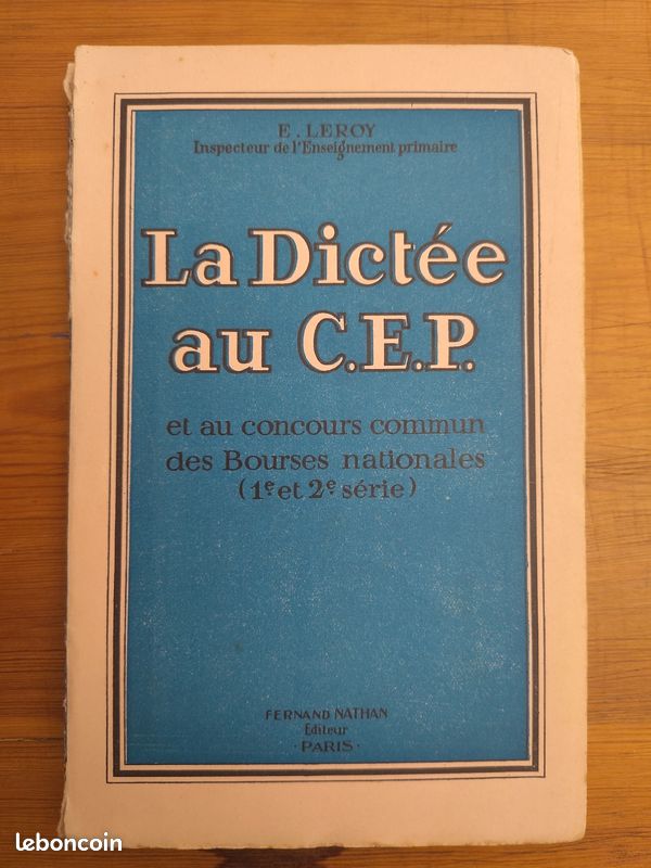 Livre La Dictée au CEP - Nathan 1933 (image 1)