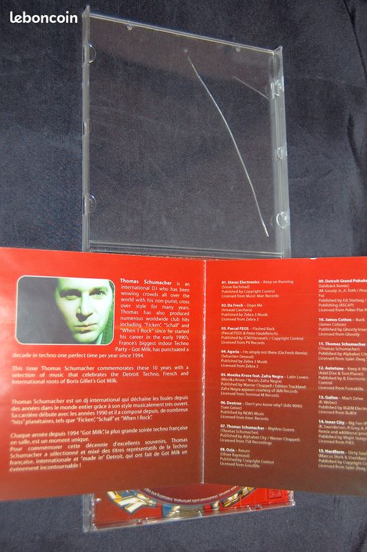 CD Thomas Schumacher "Got Milk 1994-2004", Ed. Originale., BE (MCD, MELC) (image 5)