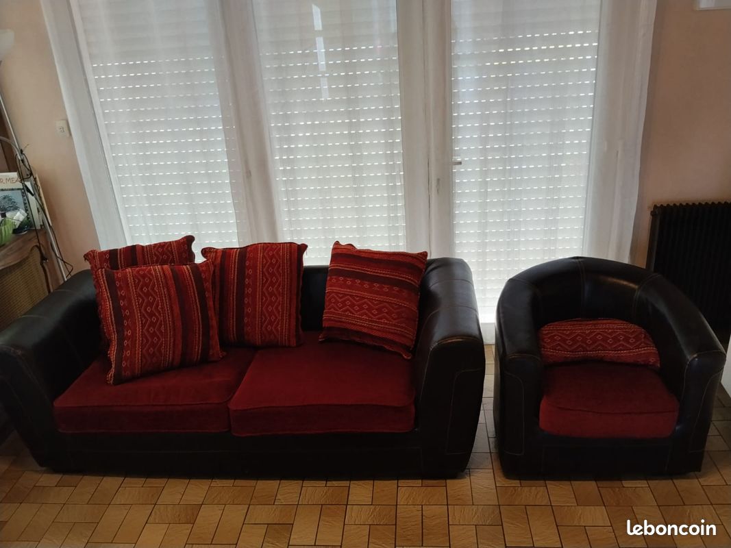 Canapé 3 places + Fauteuil (image 1)