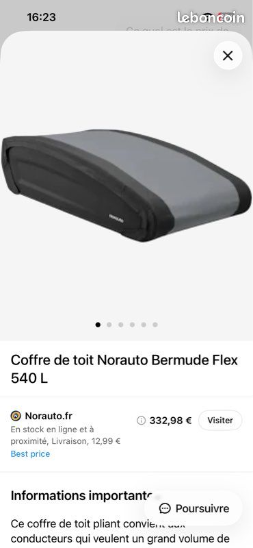 Coffre de toit bermude (image 2)