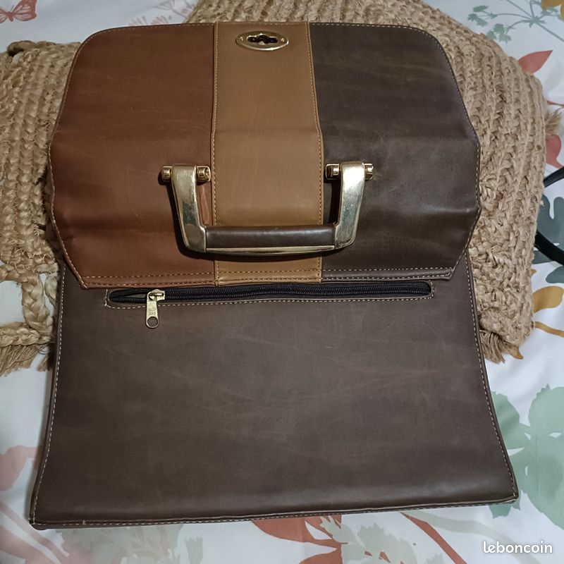 Sac femme marron et beige (image 4)