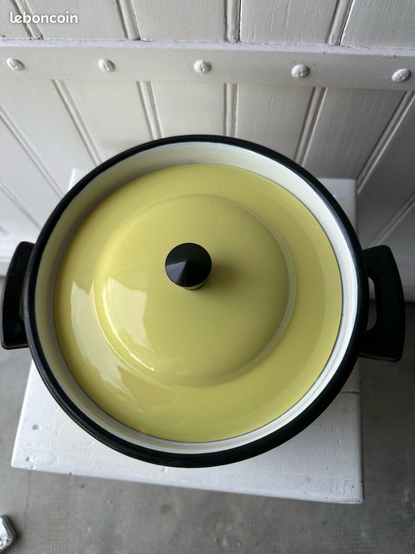 Casserole En Grès Jaune Le Bistrot – Fabrication Française, état Excellent, Modèle MA4