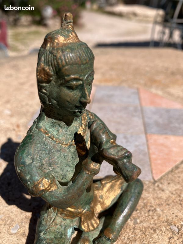 Statuette bronze - Musicien Céleste (Gandharva) du XIXe siècle (image 4)