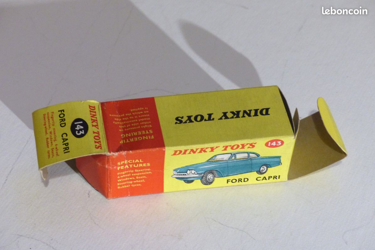 Boîte Vide Dinky Toys N°165 Ford Capri - Emballage D'origine - Occasion