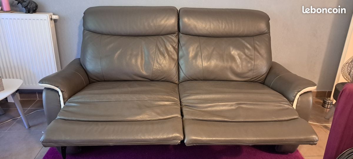 Vend canapé en cuir (image 1)