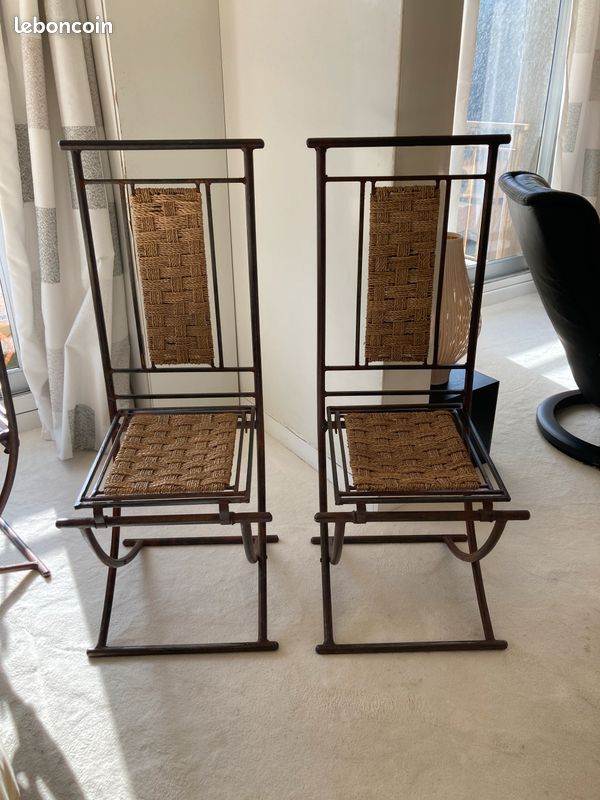 Ensemble de 6 chaises originales en métal (image 2)