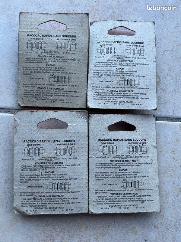 4 ÉCROUS Collet mobile 20x27 pour tube 18mm (image 2)
