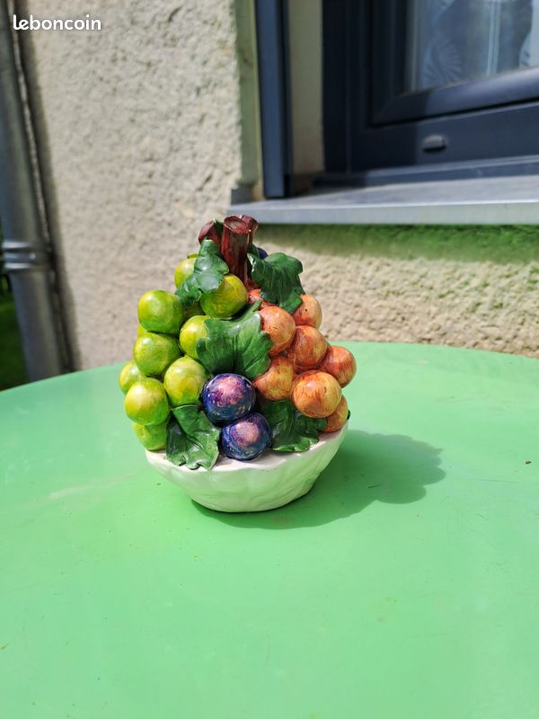 Coupe de fruits en céramique trompe l'oeil d'Italie (image 2)