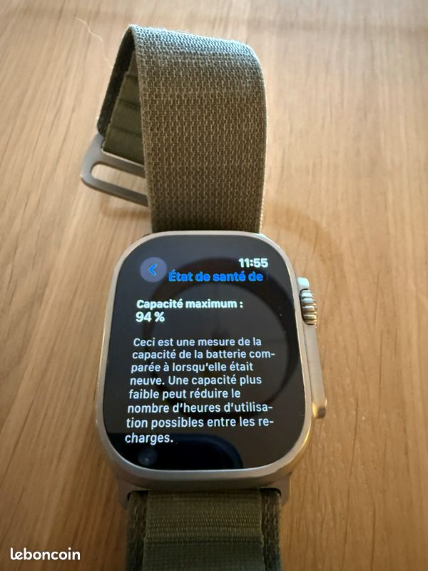 Apple Watch Ultra Titane 49mm boucle alpine vert foncé (image 9)