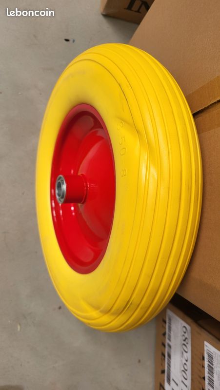 Roue de Brouette Increvable 3.50-8 260Kg + Axe Ø 20mm (image 2)