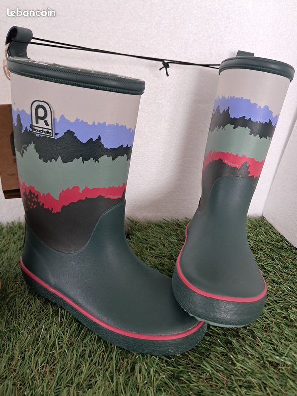 Superbes Bottes Vertes - Horizon Kids - Rouchette - pointure 27 (image 2)