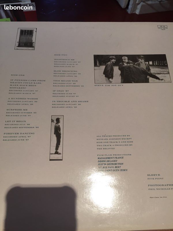 Vinyle 33 t thé beloved. New Dave 1987 (image 2)
