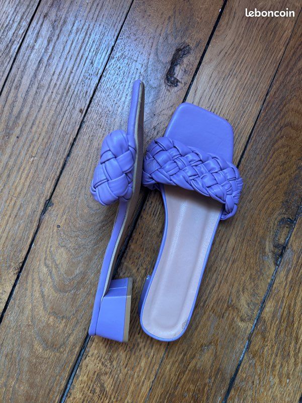 Claquette talon mauve été Chaussures