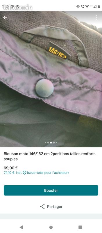 Blouson moto enfant ixs 146/152cm (image 5)