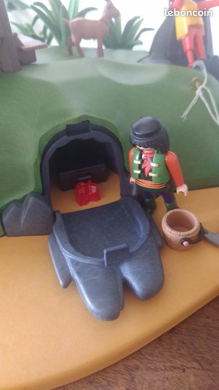 Playmobil vintage 1991 rare île des pirates XXL 3799 + radeau et accessoires divers (image 8)