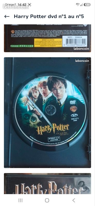 Lot Intégrale Harry Potter DVD — Films 1 à 5 (Très bon état) (image 7)