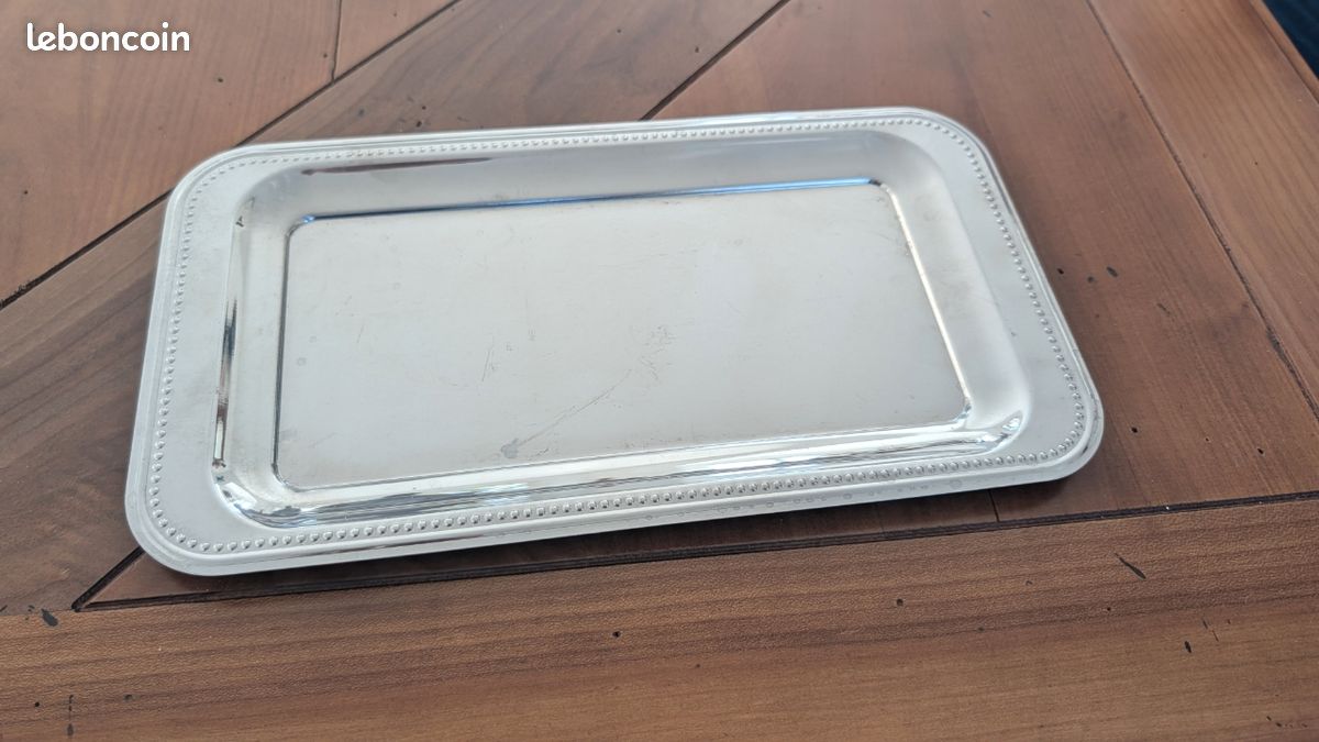Lot De 2 Plats Guy Degrenne - Inox Argenté - Art De La Table Français