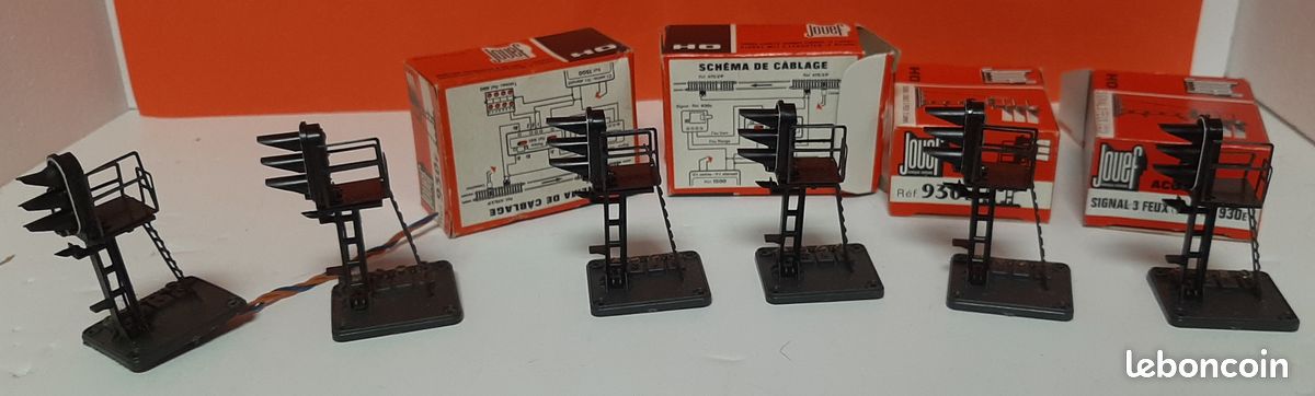 Lurrose 3 Feux De Signalisation Miniatures – Échelle 1/87, Métal Et ABS, 3V/12V, Décoration Pour Train Miniature Et Diorama