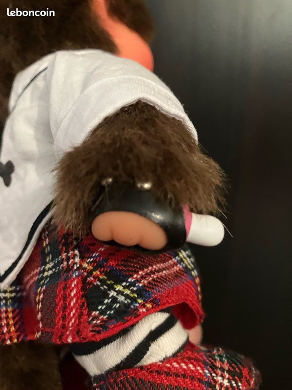 Monchhichi - Sekiguchi - Fille - Punk - Rare - 18 cm - Neuf - Sous blister - Collection