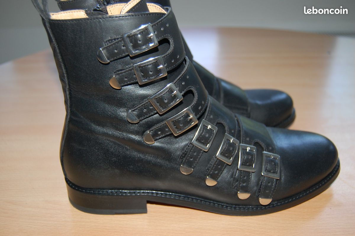 Bottines Maje en cuir noir neuves taille 40 Chaussures